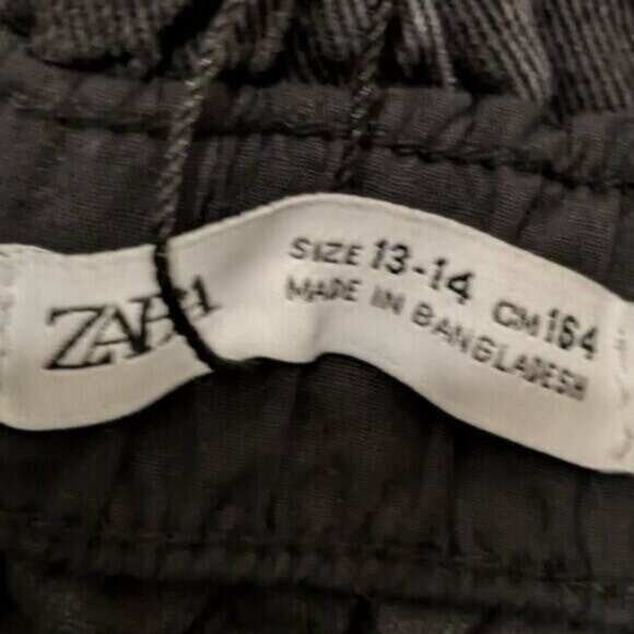 Zara Black Paper Bag Waist Denim Jeans Size 26 Women - Picture 4 of 5